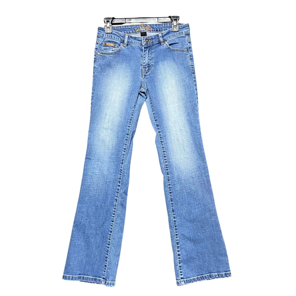 Southpole Vintage Women's 7 Low Rise Bootcut Jeans Stretch Y2K Skater Grunge 90s